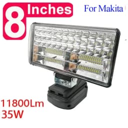 8Inch Led Light Spotlight Outdoor Work Fishing Handheld Emergency Lamp For Dewalt For Milwaukee For Makita For Bosch 18V Battery