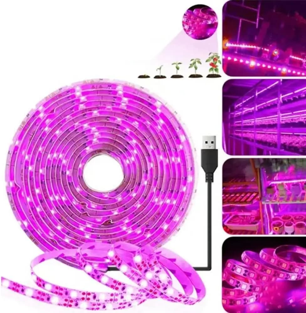 5V Plant Light Grow LED Strip 5V USB LED 1-5m Full Spectrum LED Chip For Greenhouse Flower Seedling Grow Tent Hydropon