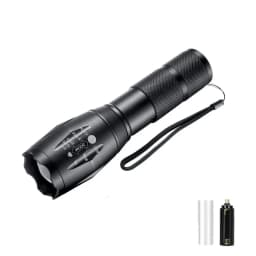 1/2 Pack Rechargeable LED Flashlight, Zoomable Flashlights Al Alloy Portable Handheld Flashlights with 5 Modes,Waterproof