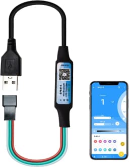SP621E Mini Bluetooth Controller APP Control Suitable for WS2811 WS2812B SP6812 LED Light Strip DC5-24V USB with 38 Key Remote C
