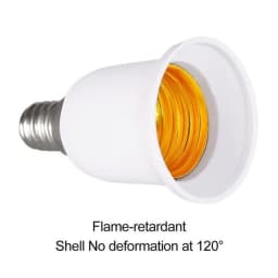 VzzUoo E14 To E27 Adapter Conversion Socket Fireproof Plastic Converter High Quality Material Socket Bulb Adapter Lamp Holder