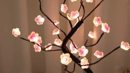 Table Tree Night Light USB/Battery Powered Touch Switch Artificial Bonsai Cherry Blossom Desktop Tree LED Lamp Light Decoration