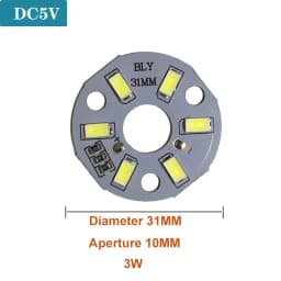 1Pcs DC5V Dimmable LED Chips SMD5730 LED Lamp USB Dimmer 2W 3W 5W 10W 30W Light Board White Warm Light with ON/OFF Switch Cable