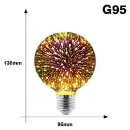 LED 3D Edison Lights Bulb E27 AC220V Vintage Christmas Ampoule Decor Bulb Colorful LED Lamp For Home Living Room Indoor Lighting