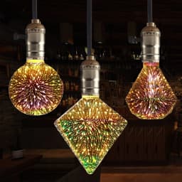 LED 3D Edison Lights Bulb E27 AC220V Vintage Christmas Ampoule Decor Bulb Colorful LED Lamp For Home Living Room Indoor Lighting