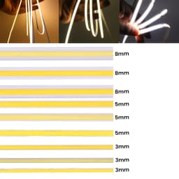USB Dimmable COB LED Strip Light 3MM 5MM 8MM RA90 High Density 320LEDs/M 3000K 4000K 6500K FOB Flexible Ribbon Tape Rope Lamp