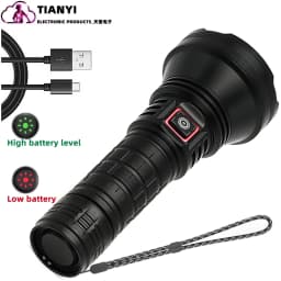 Strong Light Outdoor Multi-Function Battery Charger Flashlight 26650 Lithium Battery Charging Waterproof Lighting Night Lights