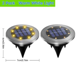 Solar Ground Lights LED Waterproof Solar Garden Lights Outdoor Bright In-Ground Lights Landscape Lighting for Patio Pathway Lawn