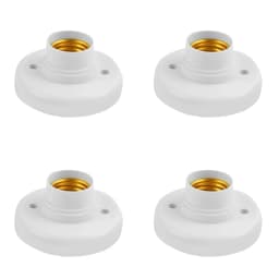 20/1PCS 220V E27 Screw Lamp Stand Light Bulb Socket Holder Adapter Base Cap Socket White Ceiling Light Lamp Bulb Fixing Base