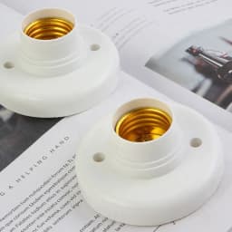 20/1PCS 220V E27 Screw Lamp Stand Light Bulb Socket Holder Adapter Base Cap Socket White Ceiling Light Lamp Bulb Fixing Base