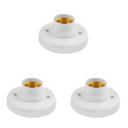 20/1PCS 220V E27 Screw Lamp Stand Light Bulb Socket Holder Adapter Base Cap Socket White Ceiling Light Lamp Bulb Fixing Base