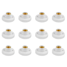 20/1PCS 220V E27 Screw Lamp Stand Light Bulb Socket Holder Adapter Base Cap Socket White Ceiling Light Lamp Bulb Fixing Base