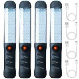 Portable Magnetic Auto Repair Work Light USB Rechargeable LED Flashlight With Magnet Hook For Car Repair Fishing Emergencies