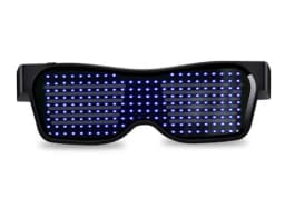 Bluetooth LED Glasses DIY Multilingual Text Graffiti RGBW/RED/Green Color for Halloween Party Rave Music Festival Glow Glasses