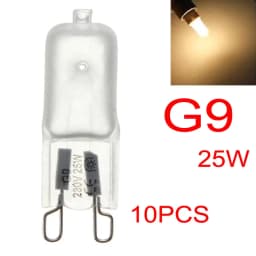 10pcs G9 AC 200-240V 25W 40W 60W Portable Warm Light Halogen Bulb Light Lamp 2700K Globe Capsule Clear Bulbs 2 Pin Base