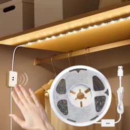 LED Under Cabinet Light 1M-10M 5V USB LED Strip with Hand Sweep Motion Sensor Switch Kitchen Stairs Wardrobe Bedside Backlight