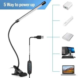 LED Reading Light Clip Type Desk Lamp Study Student Dormitory Table Lamp Bedroom Desktop Bedside Lamp Eye Protection Clamp Lamp