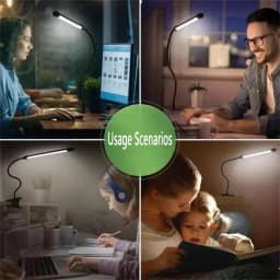 LED Reading Light Clip Type Desk Lamp Study Student Dormitory Table Lamp Bedroom Desktop Bedside Lamp Eye Protection Clamp Lamp