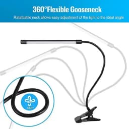 LED Reading Light Clip Type Desk Lamp Study Student Dormitory Table Lamp Bedroom Desktop Bedside Lamp Eye Protection Clamp Lamp