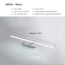 Modern LED Wall Light Bathroom Hardwares Wall Lamp Three Colors Lights Aluminum Led Bathroom Bath Mirror Line Lamp Make Up light