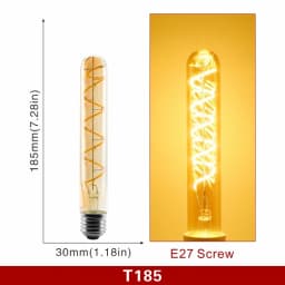 E14 E27 Retro LED Spiral Filament Light Bulb 4W Warm Yellow 220V C35 A60 T45 ST64 T185 T225 G80 G95 G125 Vintage Edison Lamp