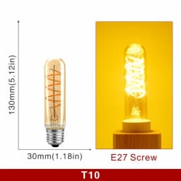 E14 E27 Retro LED Spiral Filament Light Bulb 4W Warm Yellow 220V C35 A60 T45 ST64 T185 T225 G80 G95 G125 Vintage Edison Lamp