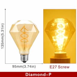 E14 E27 Retro LED Spiral Filament Light Bulb 4W Warm Yellow 220V C35 A60 T45 ST64 T185 T225 G80 G95 G125 Vintage Edison Lamp