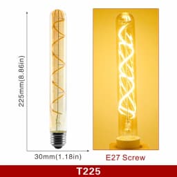 E14 E27 Retro LED Spiral Filament Light Bulb 4W Warm Yellow 220V C35 A60 T45 ST64 T185 T225 G80 G95 G125 Vintage Edison Lamp