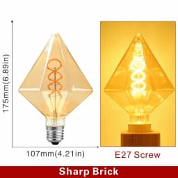 E14 E27 Retro LED Spiral Filament Light Bulb 4W Warm Yellow 220V C35 A60 T45 ST64 T185 T225 G80 G95 G125 Vintage Edison Lamp