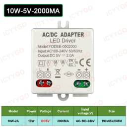 3W 6W 10W 12W DC12V 24V Lighting Transformer 250MA 500MA 830MA 600MA Driver Suitable For LED Light Strip 3528 5050 Power Supply