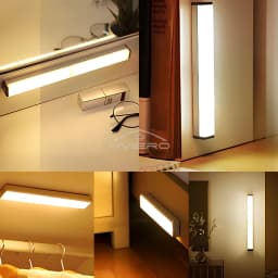 Motion Sensor Night Lights Wireless LED Lamp USB Rechargeable Magnetic For Wardrobe Room Closet Kitchen Aisle Tube Detector Bulb