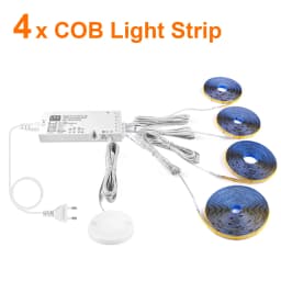 8MM Kitchen Shelf Led Light With Touch Sensor Switch Dimming COB Lights Hand Sweep Motion Under Cabinet Lamp Bedroom Lighting