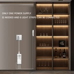 8MM Kitchen Shelf Led Light With Touch Sensor Switch Dimming COB Lights Hand Sweep Motion Under Cabinet Lamp Bedroom Lighting