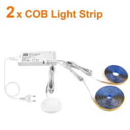 8MM Kitchen Shelf Led Light With Touch Sensor Switch Dimming COB Lights Hand Sweep Motion Under Cabinet Lamp Bedroom Lighting