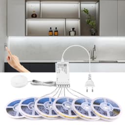 8MM Kitchen Shelf Led Light With Touch Sensor Switch Dimming COB Lights Hand Sweep Motion Under Cabinet Lamp Bedroom Lighting