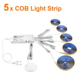 8MM Kitchen Shelf Led Light With Touch Sensor Switch Dimming COB Lights Hand Sweep Motion Under Cabinet Lamp Bedroom Lighting