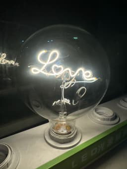 Edison Light Bulb Soft Filament Light G125 LOVE HOME Cat 220V Personalized Creative Letter Light Warm Yellow Decorative Lamps