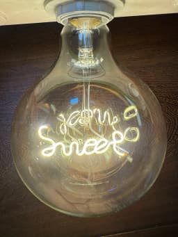 Edison Light Bulb Soft Filament Light G125 LOVE HOME Cat 220V Personalized Creative Letter Light Warm Yellow Decorative Lamps