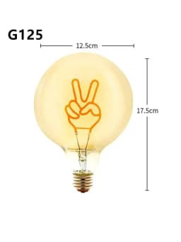 Edison Light Bulb Soft Filament Light G125 LOVE HOME Cat 220V Personalized Creative Letter Light Warm Yellow Decorative Lamps