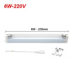 UVC Quartz Ultraviolet Lamp 220V 240V 6W 8W UV Light Sterilizer T5 Tube Bulb LED Ozone Bactericidal Lamp Germicidal Disinfection
