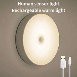 LED Smart Human Body Sensor Night Lights Emergency Automatic Lighting USB Charging Wireless Magentic Suction LED Cabinet Lights