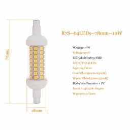 R7s LED Lamp 220V 78mm 118mm 135mm Dimmable LED Bulb 2835 SMD Lamp Replace Halogen Light Spotlight R7S Bulb No Flicker