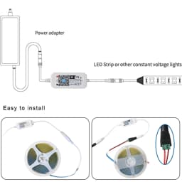 LED Smart WiFi Controller DC 12V 24V Dimmer MAGIC APP Voice Remote Control Dimming For COB 2835 Single Color LED Strip Lights