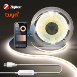 ZigBee W/WW/RGB LED Strip Smart Tuya Alexa Lights USB 5V Dimmable COB Neon Tape With LED Controller Home Room Bedroom Decoration