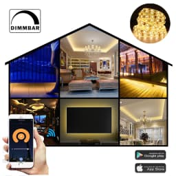 Mini Tuya SmartLife Wifi LED Controller DC12V-24V COB 5050 Single Color LED Strip Dimmer Switch Work with Alexa Google Assistant