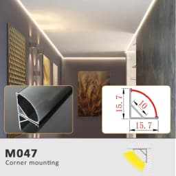 LED Strip Aluminum Profile 50CM Recessed Surface Mounted Aluminium Channel with Diffuser PC Cover for 8mm 10mm Linear Lighting