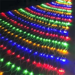 6x4M 3x2M Solar LED Christmas Garlands LED String Christmas Net Lights Fairy Xmas Party Garden Wedding Decor Curtain Light