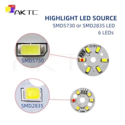 10 Pcs/lot Round LED Light Board DC 5V 3W Low Voltage 5730 2835 SMD 6 LEDs 3000K Warm or White 6000K Dimmable Bulb Lamp Panel