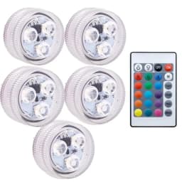 3leds RGB Led Submersible Light Underwater Night Lamp Battery Operated Garden Swimming Pool Light for Wedding Party Vase Bowl