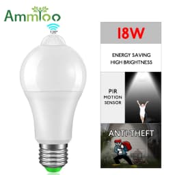 PIR Motion Sensor Light Bulbs E27 12W 15W 18W 20W LED Lamp Auto Smart Infrared B22 LED Bulb Energy Saving Lamp Porch Light